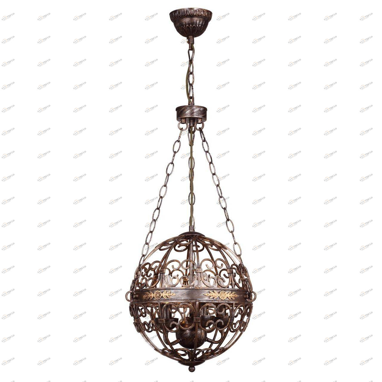 Подвесная люстра Favourite Terra 1745-5P FAVOURITE ДИЗАЙНЕРСКИЕ, TERRA BROWN, ШАР 057226 Коричневый 
