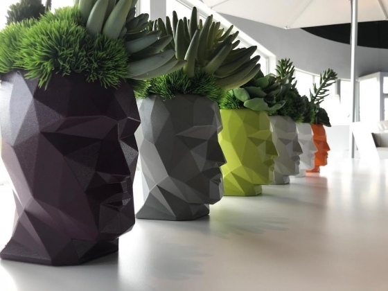 070323 Кашпо матовое бежевое 70см Vondom Adan - Вид №4