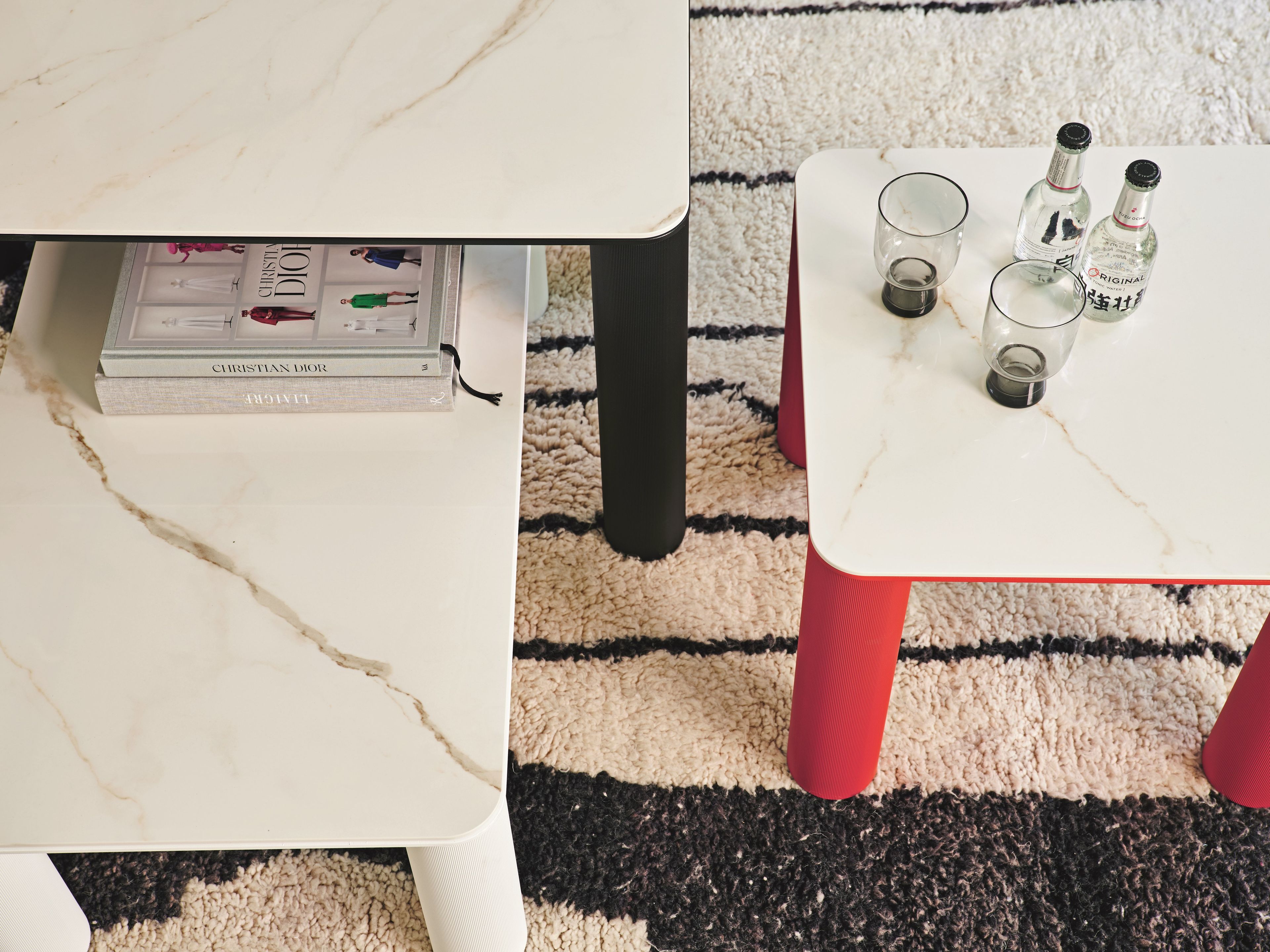 Окрашенный металлический низкий квадратный журнальный столик Midj PAW CTM ARCH-00144930 - Вид №3