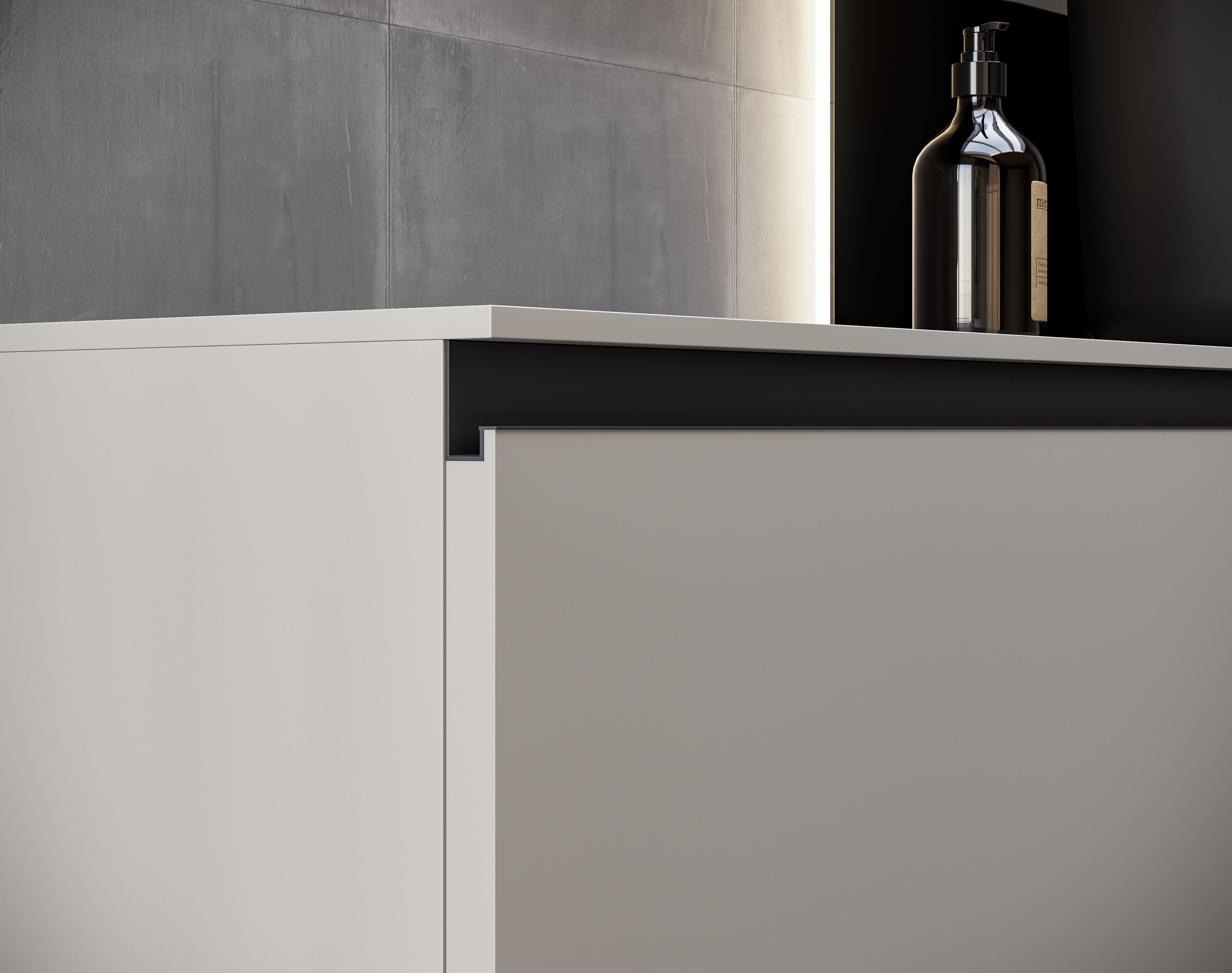 Подвесной шкаф для раковины Fenix с зеркалом и полкой Birex Gola Up ARCH-00002750 - Вид №2