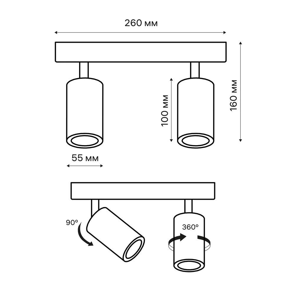 Поворотный спот RITTER Arton для точечного освещения интерьера 83979303 STLM-0045772 - Вид №9