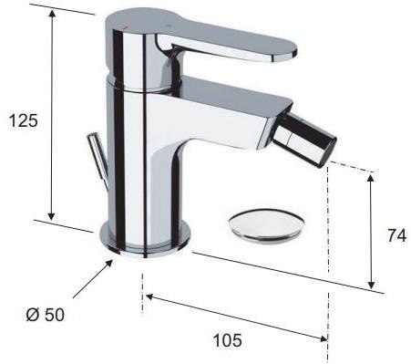 Remer Rubinetterie Смеситель для биде, устанавливаемый на столешнице, с регулируемым изливом Winner eco We 20 lt8 - Вид №2