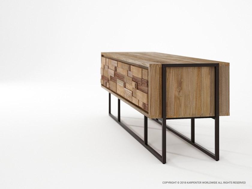 KARPENTER Тиковая тумба под ТВ с ящиками Carv'n sun-id-1515576 - Вид №2