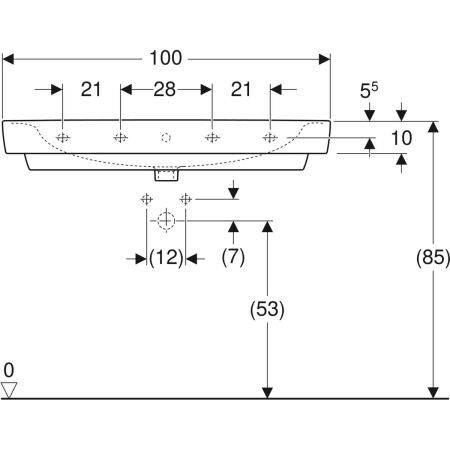 501.723.00.1 Накладная раковина Geberit Renova Plan Geberit  - Вид №38