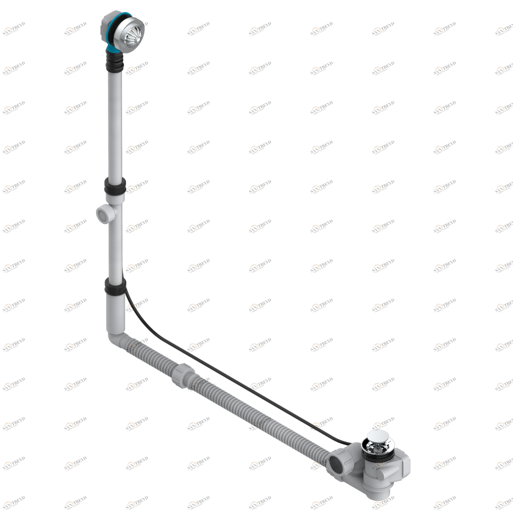 U1A-302GM Перелив GEBERIT для ванны - европейская модель - большой размер регулируемая высота : от 165мм MAXI 580мм регулируемая выступающая часть : от 110мм MAXI 700мм- выпуск Ø 40 мм с стильной ручкой Thg-paris Mandarine Хром U1A-302GM CAT.A