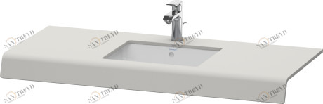 DS828C00707 Консоль DuraStyle #DS828C 550 мм Бетонно-серый матовый декор Duravit