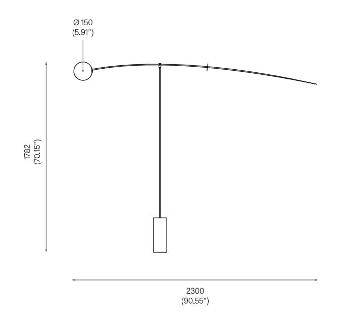 Латунный светодиодный торшер с диммером Michael Anastassiades Mobile Chandeliers ARCH-00010109 - Вид №1