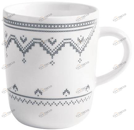 575335A69749C Чашка Hygge 0,35 л вышивки крестом серый Kahla-porzellan 