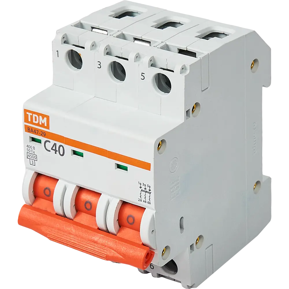 Автоматический выключатель TDM Electric ВА47-29 3P для надежной защиты сети 84399527 STLM-0049300