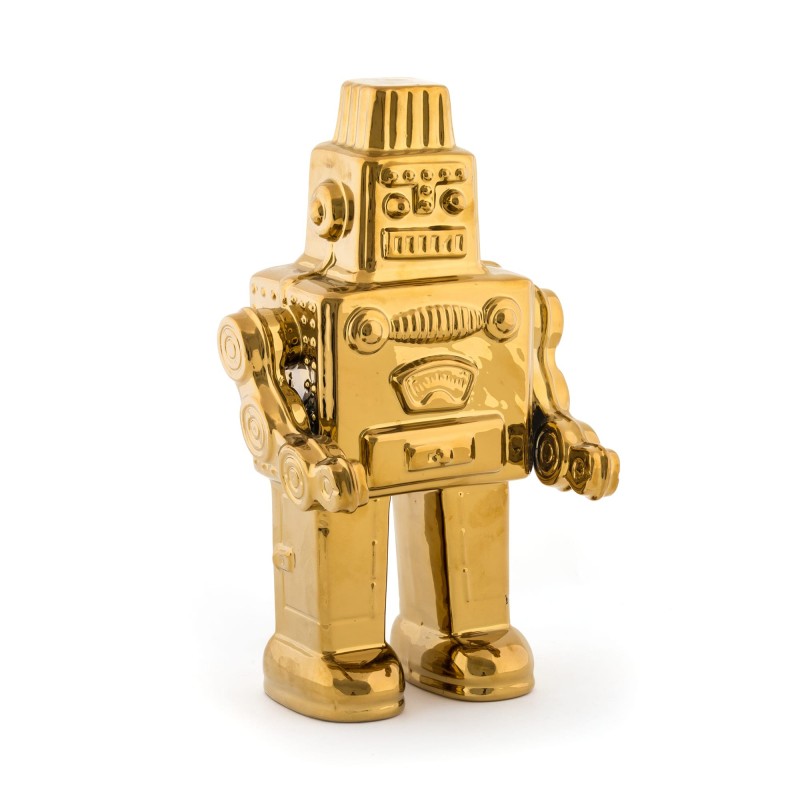 Статуэтка фарфоровая золотистая Memorabilia Gold My Robot SELETTI  00-3883221 Золото  - Вид №7