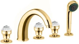 Смеситель MIGLIORE Axo Swarovski ML.AXO-680F.CRDO для ванны/душа - хром/золото  - Вид №2