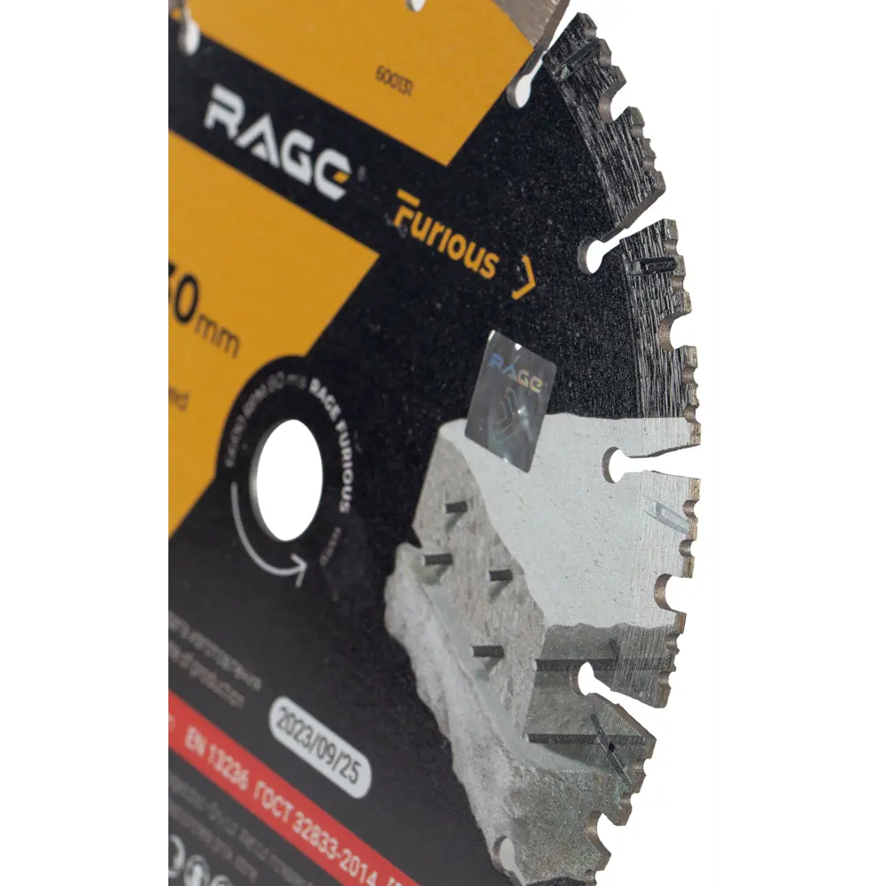 Алмазный диск RAGE для железобетона 230 мм с турбо-сегментами 89435054 STLM-1577075 - Вид №2