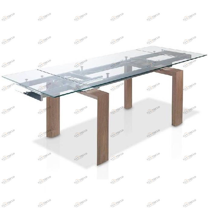 Обеденный стол раздвижной стеклянный 160-240 см DT638 от Angel Cerda ANGEL CERDA  149958 Прозрачный 