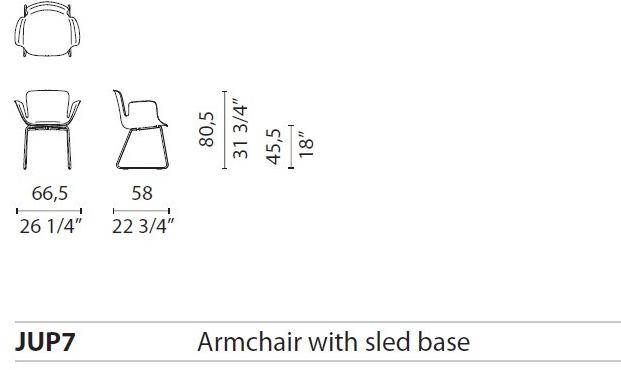 Cappellini Кресло полиэтиленовое с подлокотниками Juli sun-id-1377448 - Вид №34