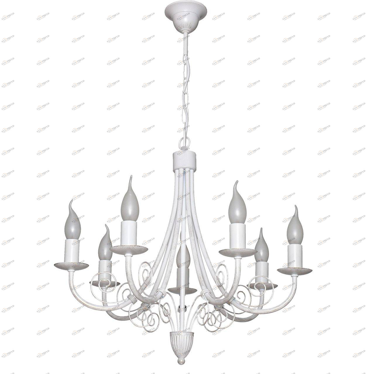 Люстра дизайнерская Asleep белая 10038-7L SUPERNW СВЕЧИ 056729 Белый 