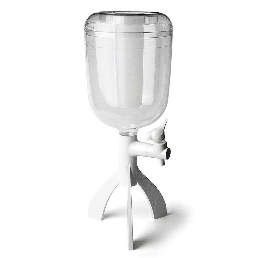 QL10250-WH Диспенсер для воды настольный thirsty bird, 3 л Qualy 