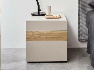 Caccaro Тумбочка прикроватная лакированная прямоугольная с ящиками Fill