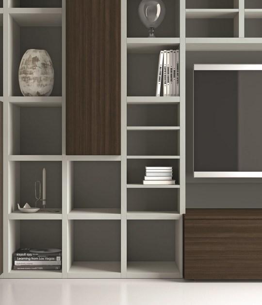 Dall'Agnese Открытый лакированный книжный шкаф с подставкой под телевизор Speed sun-id-1479782 - Вид №2