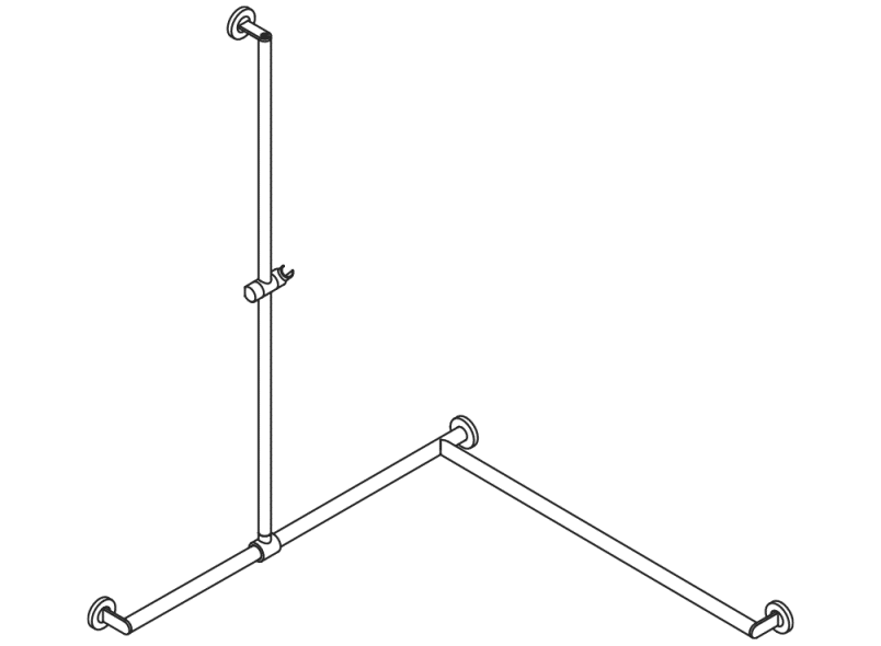 900.35.33160 Поручень для душа с выдвижным держателем для душа HEWI Greifen  - Вид №5