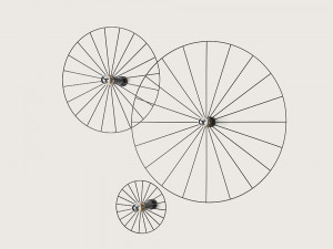 101424 Бра 30 cm хром + цоколь 5 cm хром Aromas del Campo Wheel