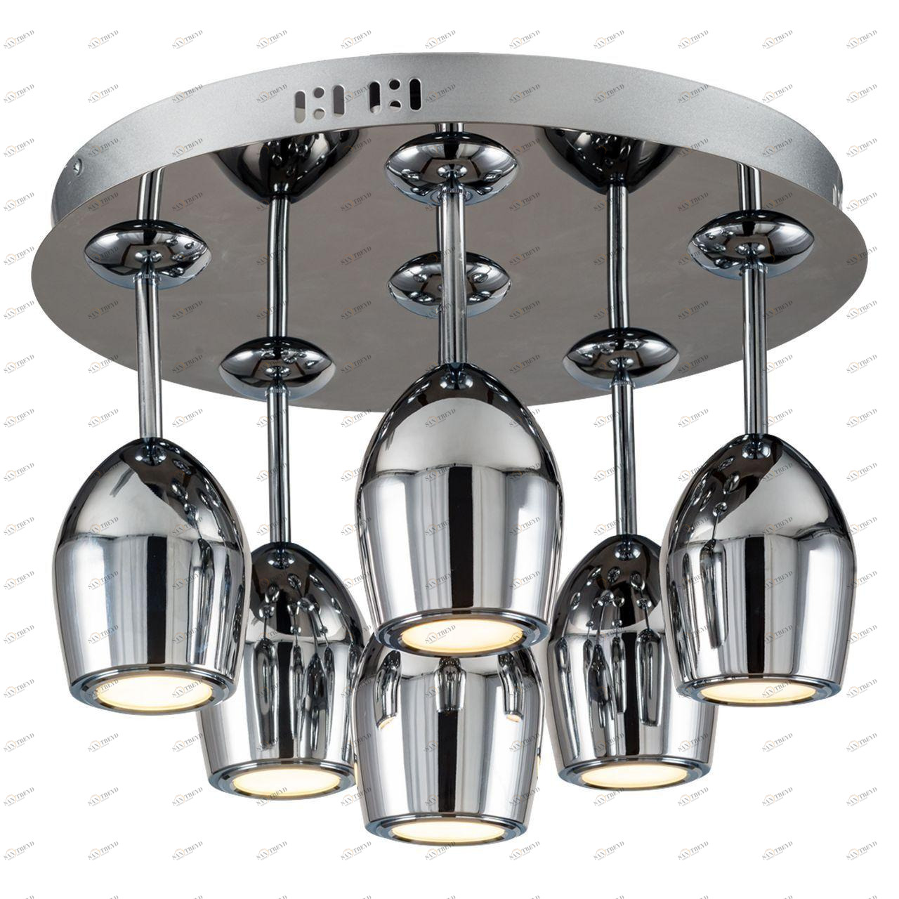 Дизайнерская потолочная светодиодная люстра Spot Light Merlot 1194668 хром SPOT LIGHT ДИЗАЙНЕРСКИЕ, MERLOT 109015 Хром 