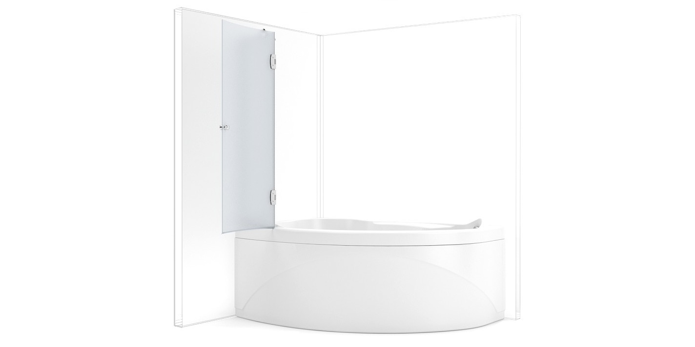 174017 Душевое ограждения на борт вынны Aquanet Россия AQ2 - Вид №2