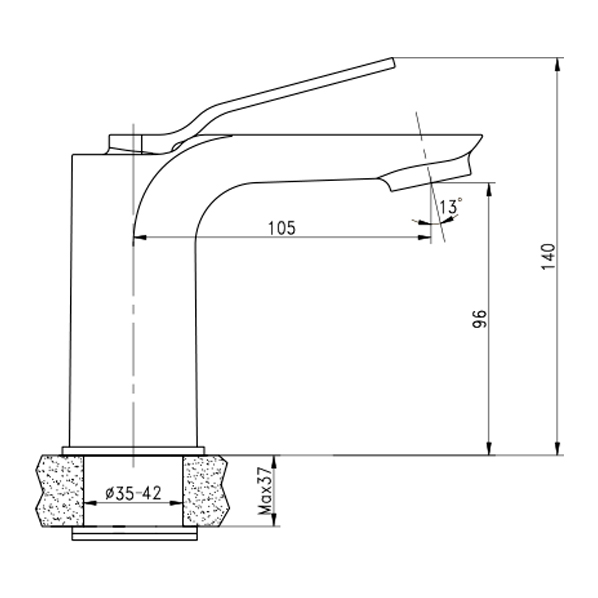 25-04P ADAM  Смеситель для умывальника  ARGO kran  - Вид №1