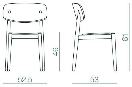 Bedont Деревянный стул со встроенной подушкой Fizz sun-id-1417896 - Вид №3