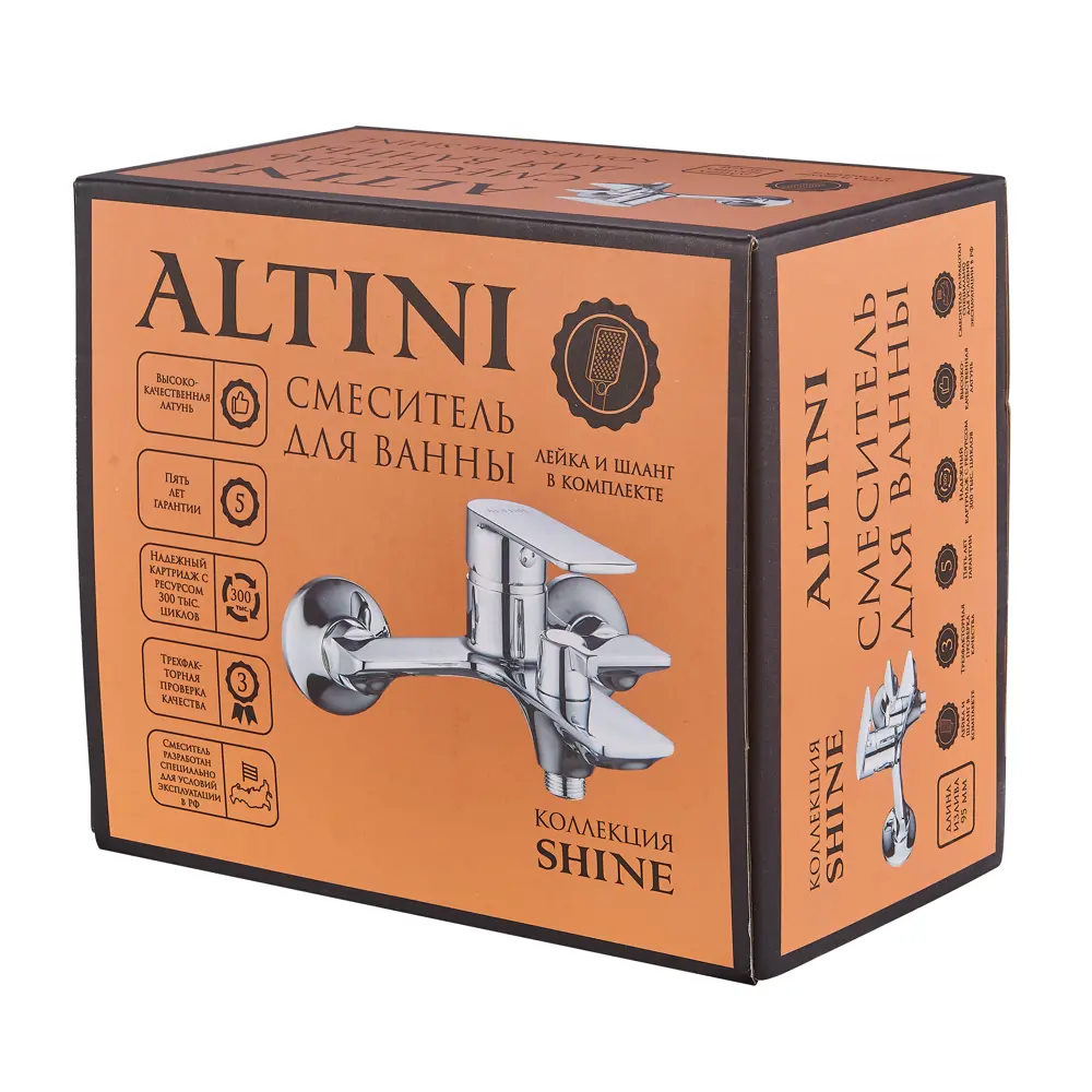 Смеситель для ванны Altini Shine 30531001-C однорычажный цвет хром STLM-2054827 - Вид №6