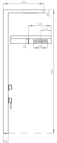 GEDY Настенная многофункциональная душевая стойка с водопадной струей sun-id-1477627 - Вид №3