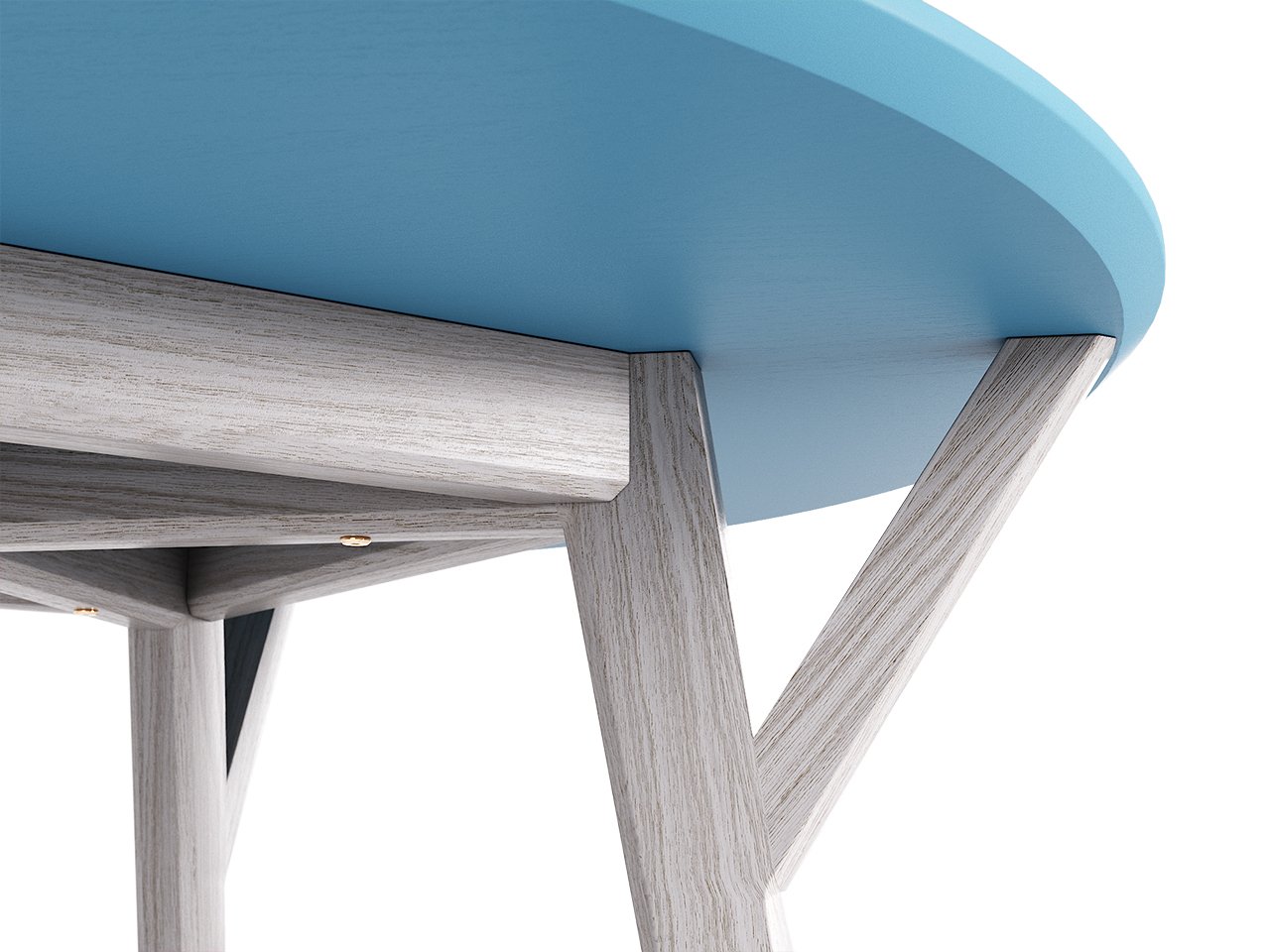 Обеденный стол круглый беленый дуб, веджвуд 102 см Circle THE IDEA  210016 Беленый дуб;бежевый  - Вид №1