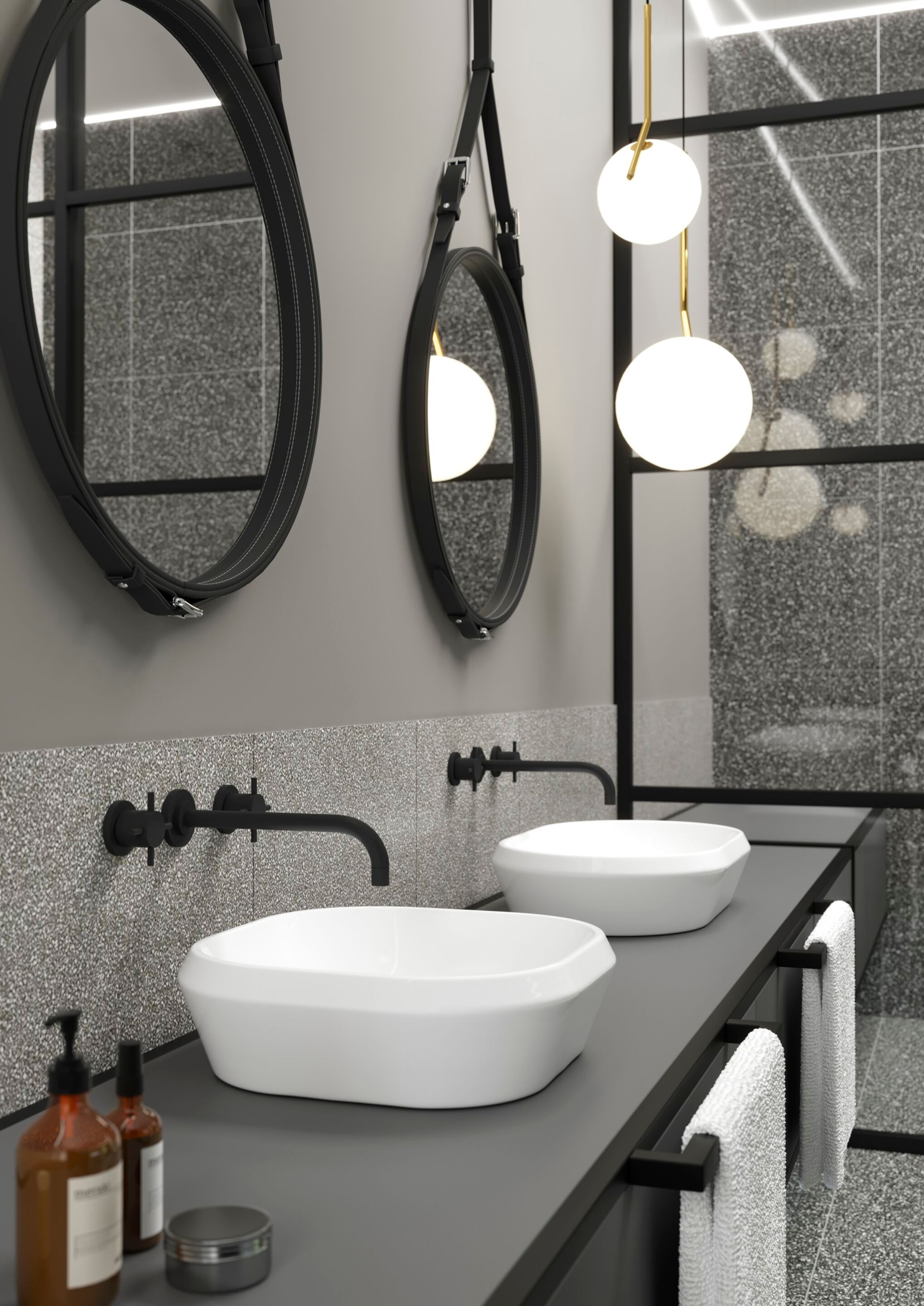 Полная мебель для ванной комнаты GSG Ceramic Design круиз ARCH-00032587 - Вид №1