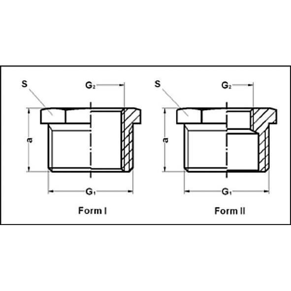 2541234R SANHA 541 футорка, латунь 2x3/4 мм  - Вид №1