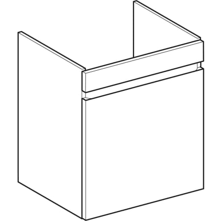 501.905.JR.1 Шкафчик для раковины Geberit Renova Plan, с одним выдвижным ящиком и одним внутренним выдвижным ящиком Geberit  - Вид №31