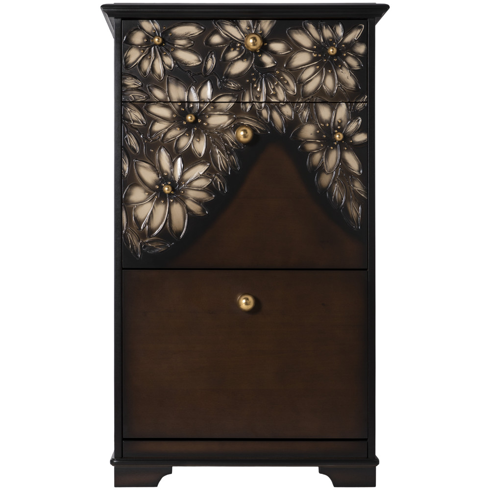 11620 Тумба для обуви Терра-3 (с 3-мя ящиками) Каштан Амбер BOGACHO 4627196590335