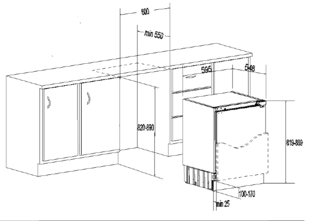 8112499 Встраиваемый холодильник без морозильника  Schaub Lorenz SLS E136W0M STDN-0140822 - Вид №10