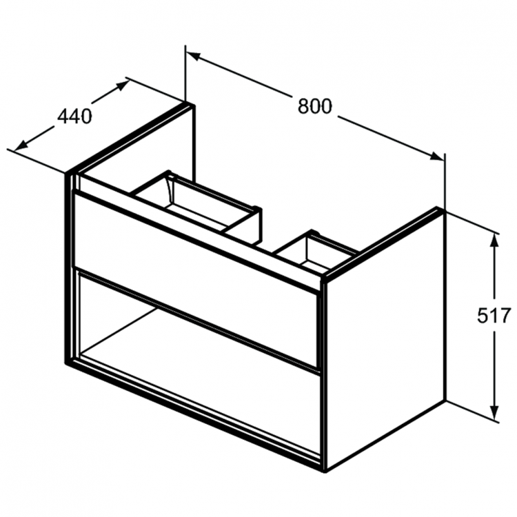 E0827VY Тумба для раковины 80 см Ideal Standard CONNECT AIR - Вид №6