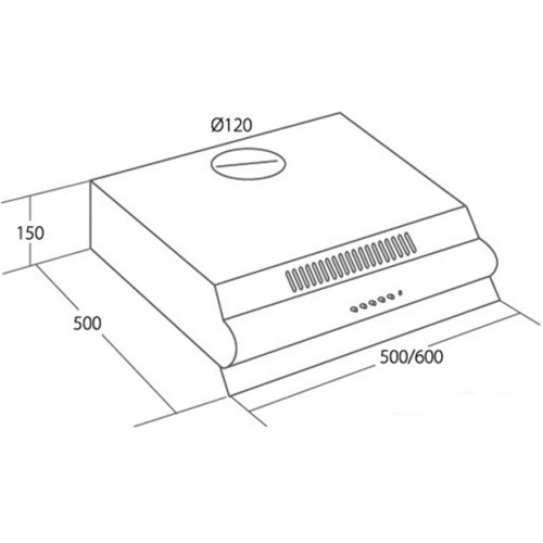 1147114 Вытяжка подвесная Akpo WK-7 Р3060 белый/прозрачный STDN-0077018 - Вид №8