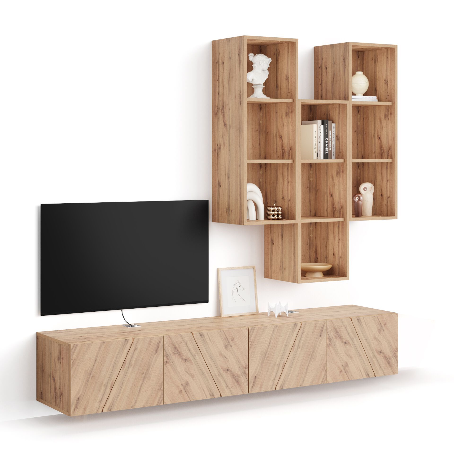 Модульная стена установила оборудованную стену в меламинированном Mobili Fiver EMMA ARCH-00091039 - Вид №94