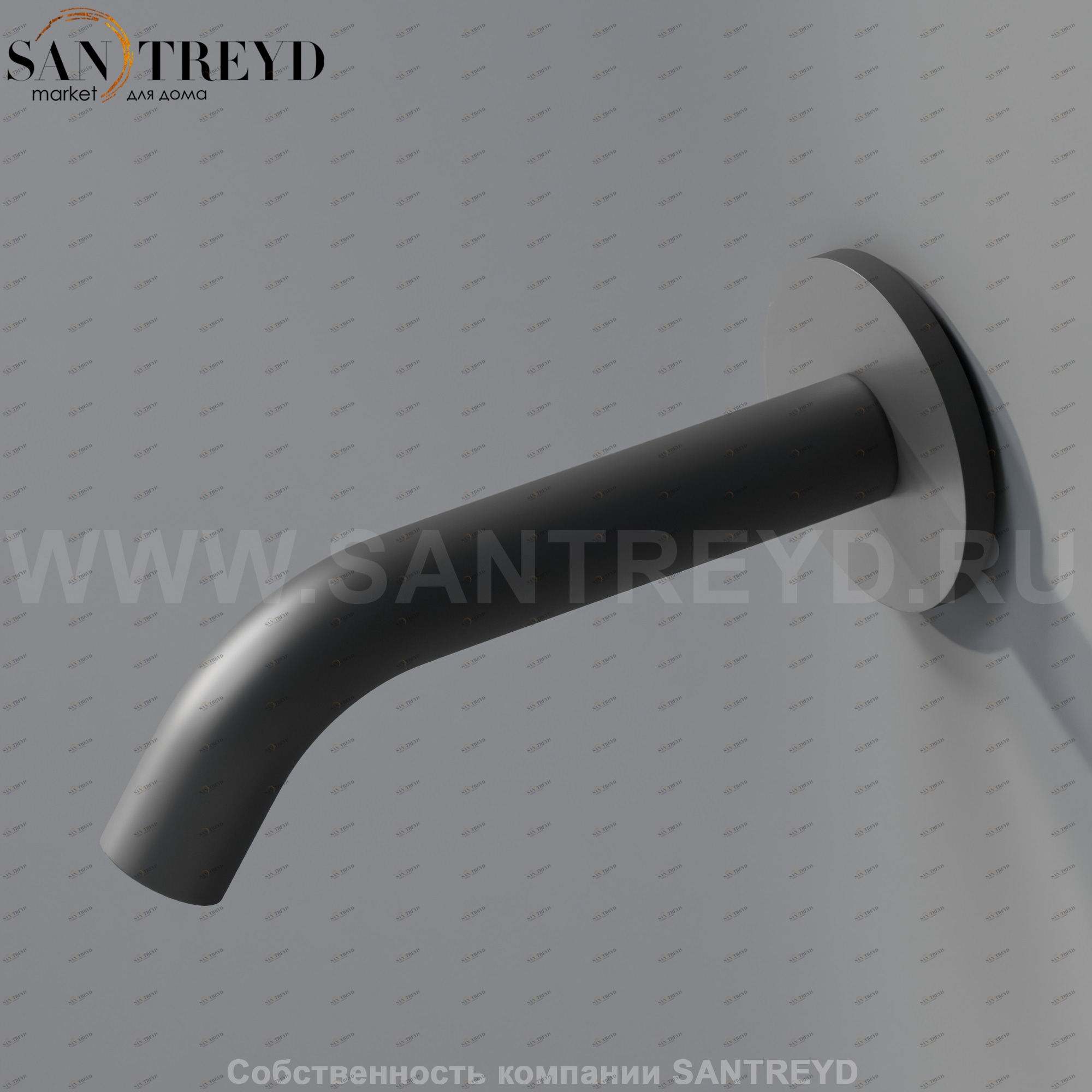 Настенный смеситель 15 см MET032E FEZ для раковины черный матовый Agape MET032RE