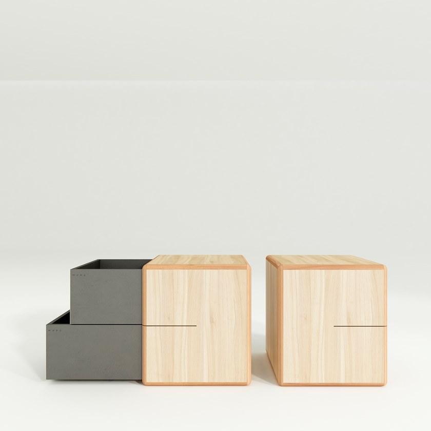 WUDA Квадратная тумбочка из дерева с ящиками Arca sun-id-1429293 - Вид №1