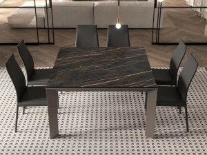 Ozzio Italia Раздвижной стол из алюминия и стекла  T200