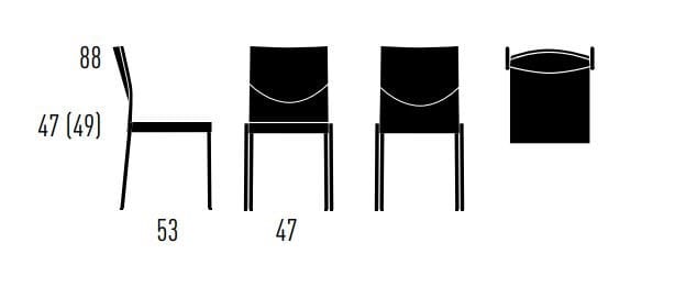 Штабелируемый стул KFF Glooh ARCH-00076101 - Вид №6