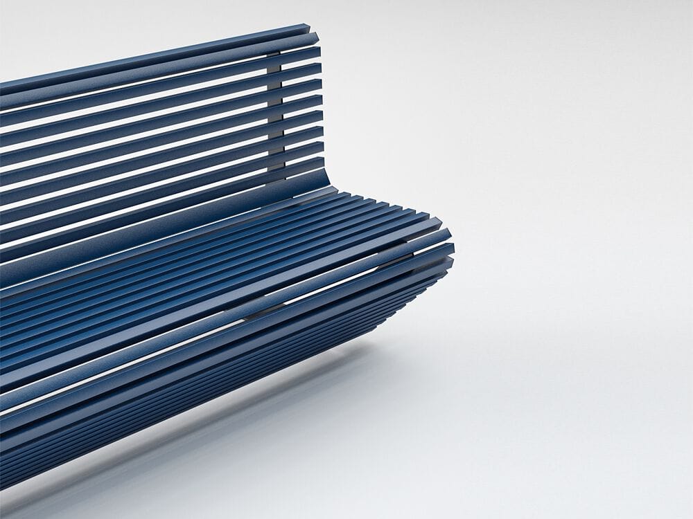 Алюминиевая скамья со спинкой CITYSì Elodie ARCH-00122065 - Вид №4