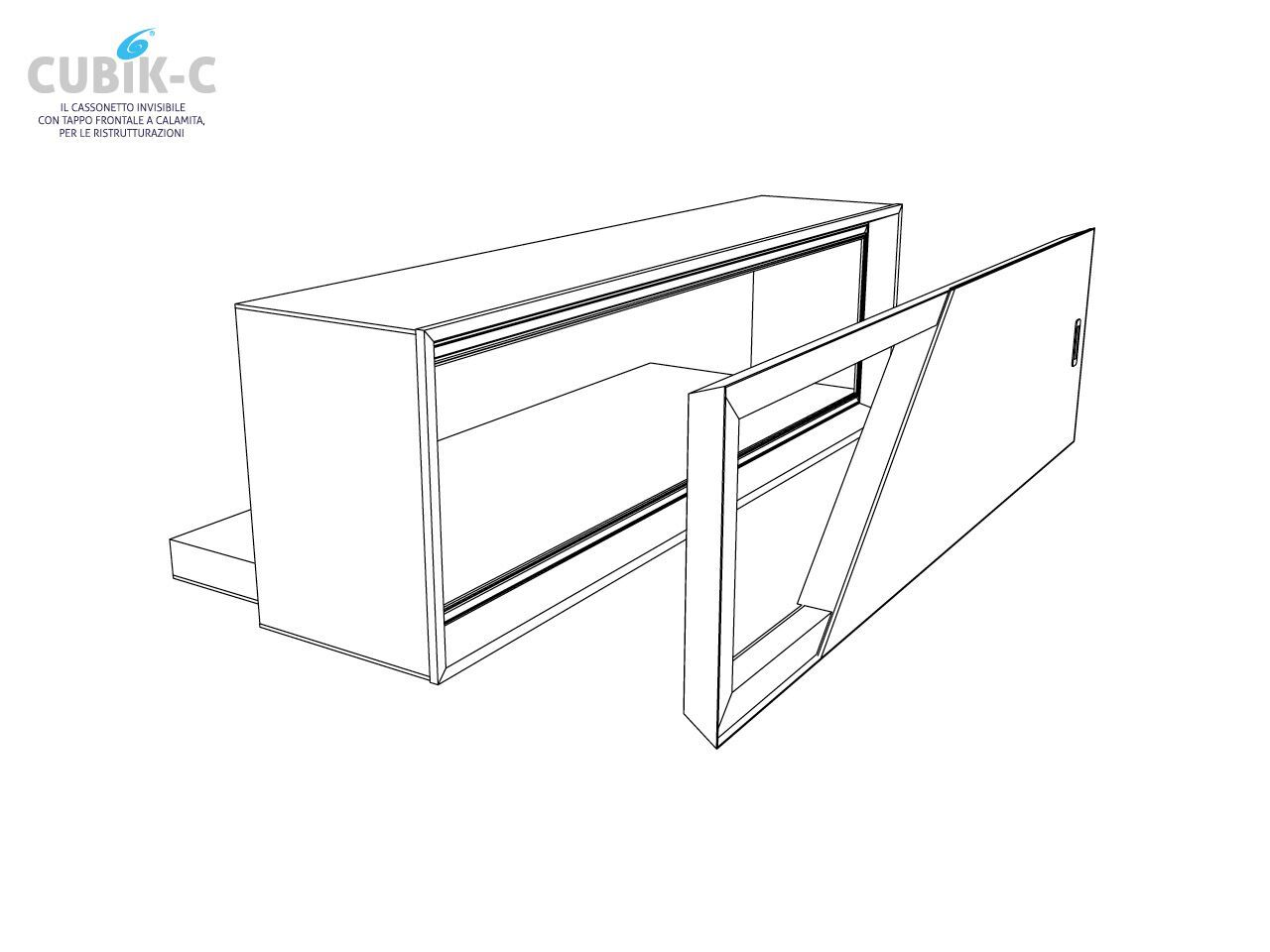 Сборный мусорный контейнер для рольставней Sei System CUBIK C ARCH-00004982