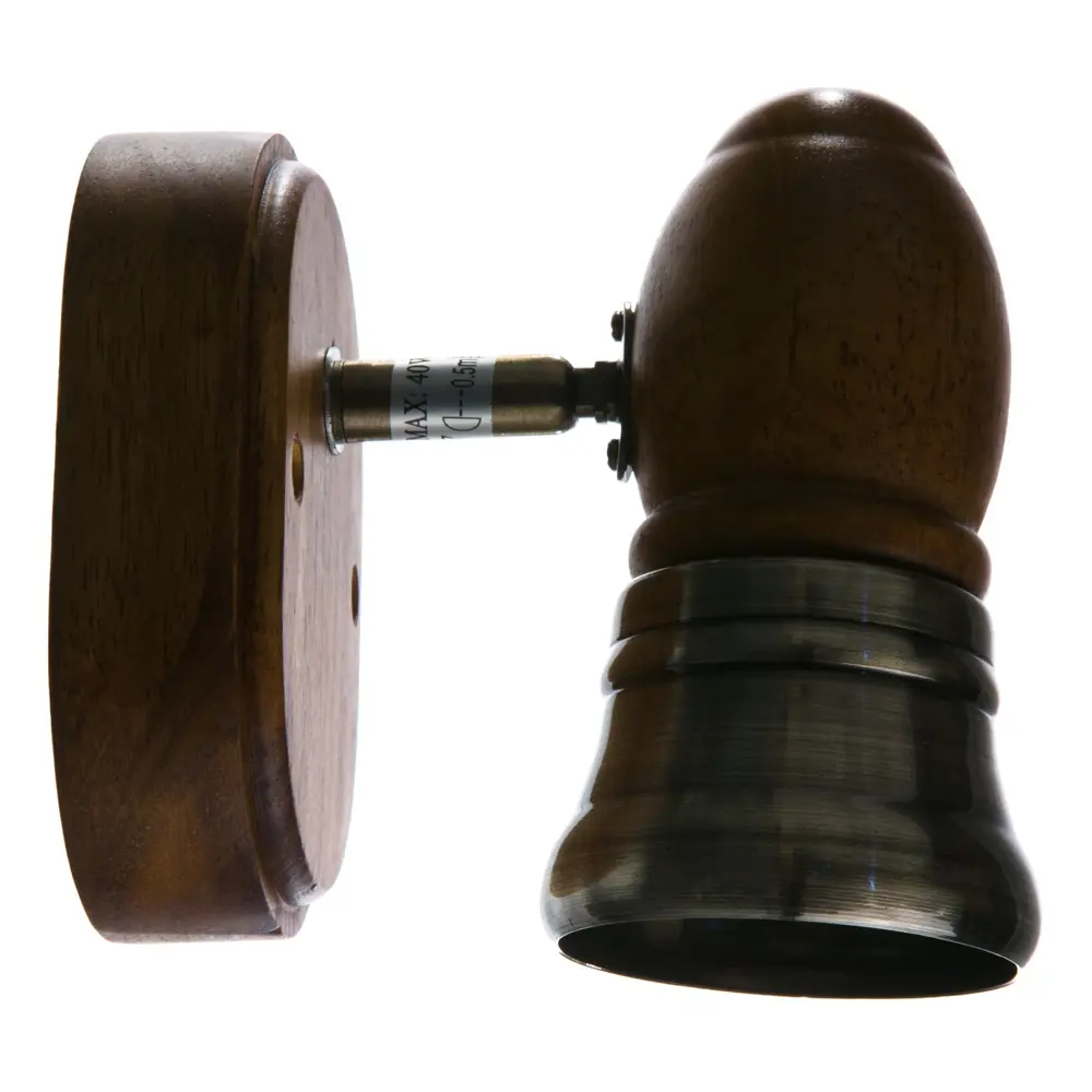 Спот Oak 1xE14х40 Вт, цвет дерево/бронза 12426383 STLM-2082328 Santreyd 