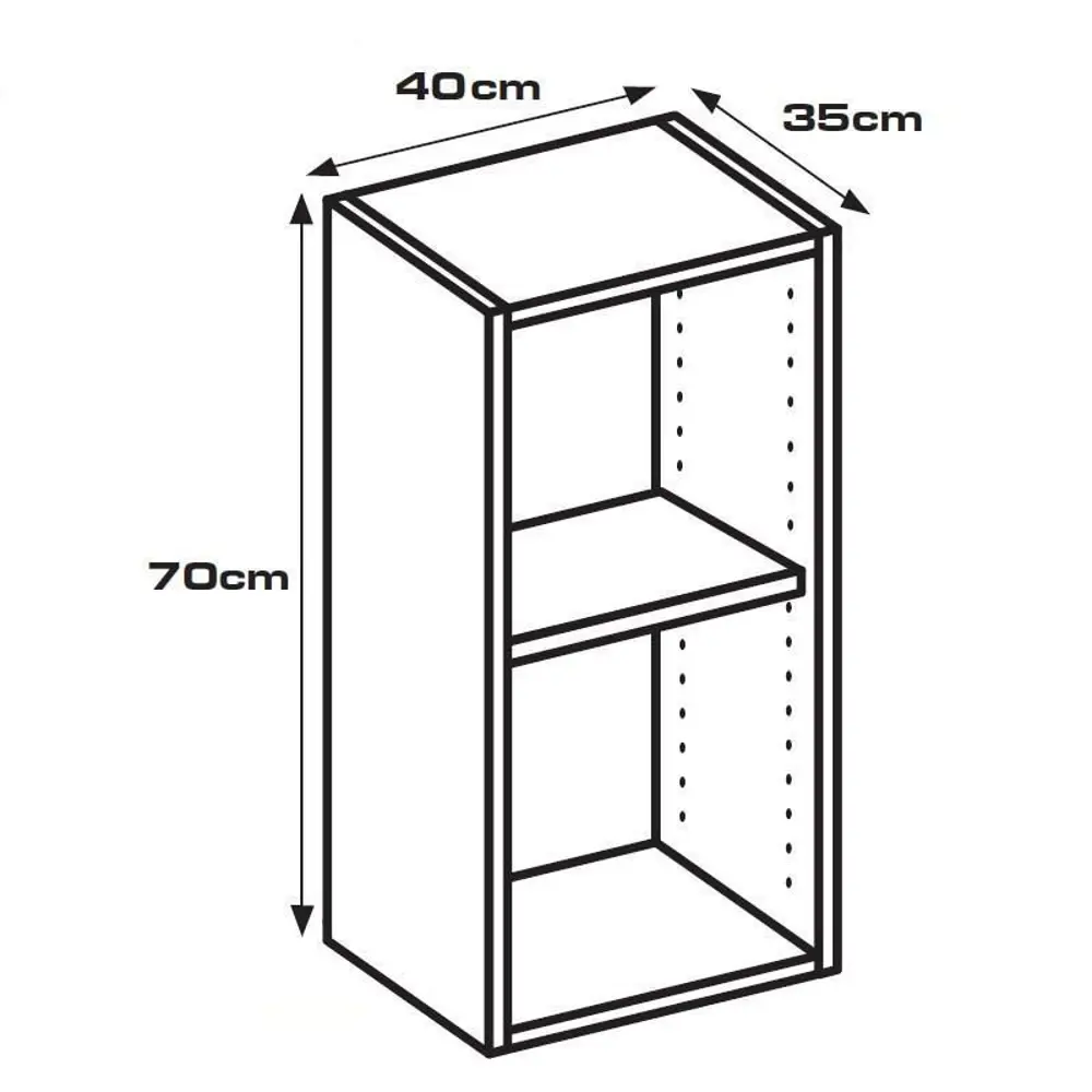 Каркас навесной 40x70x35 см, ЛДСП, цвет белый 82286695 STLM-2198425 DELINIA  - Вид №6