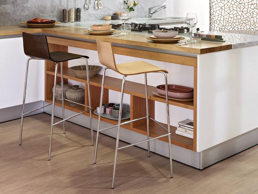 ALMA DESIGN Штабелируемый табурет из стали и дерева Anouk sun-id-1423085 - Вид №2