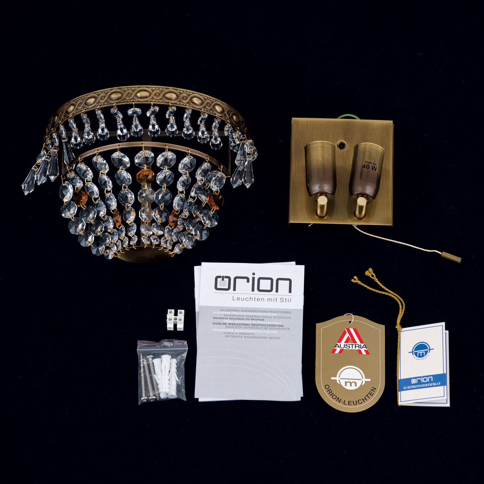 Настенный светильник с кристаллами Orion Sheraton ARCH-00013097 - Вид №7