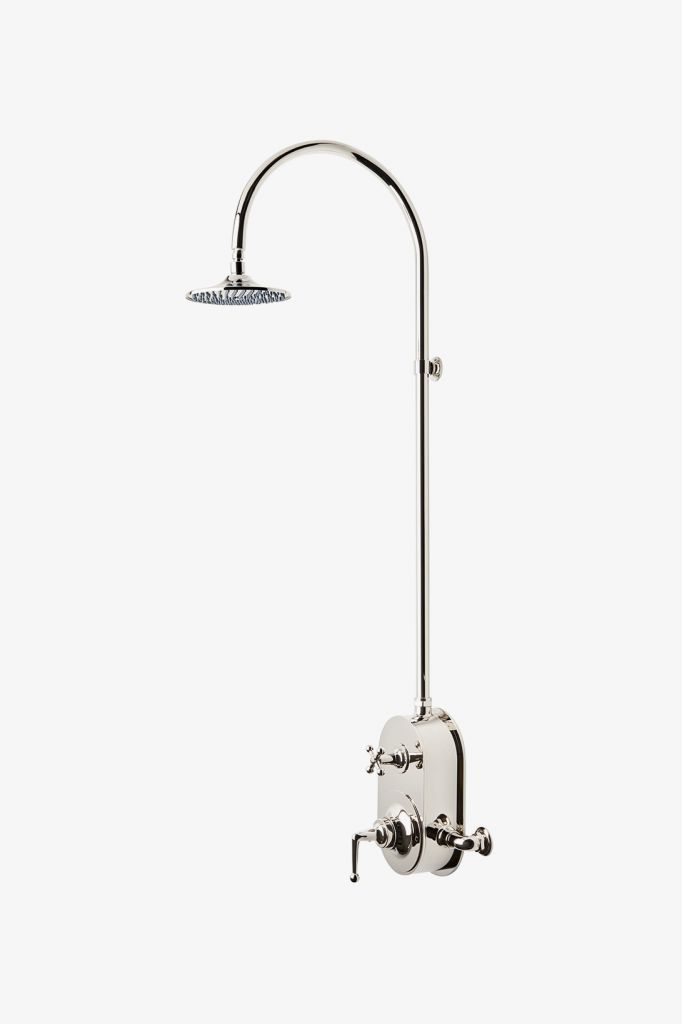 DSXS30 Термостатическая душевая система Dash Exposed с 8-дюймовым душем, металлическим рычагом и поперечной ручкой Waterworks